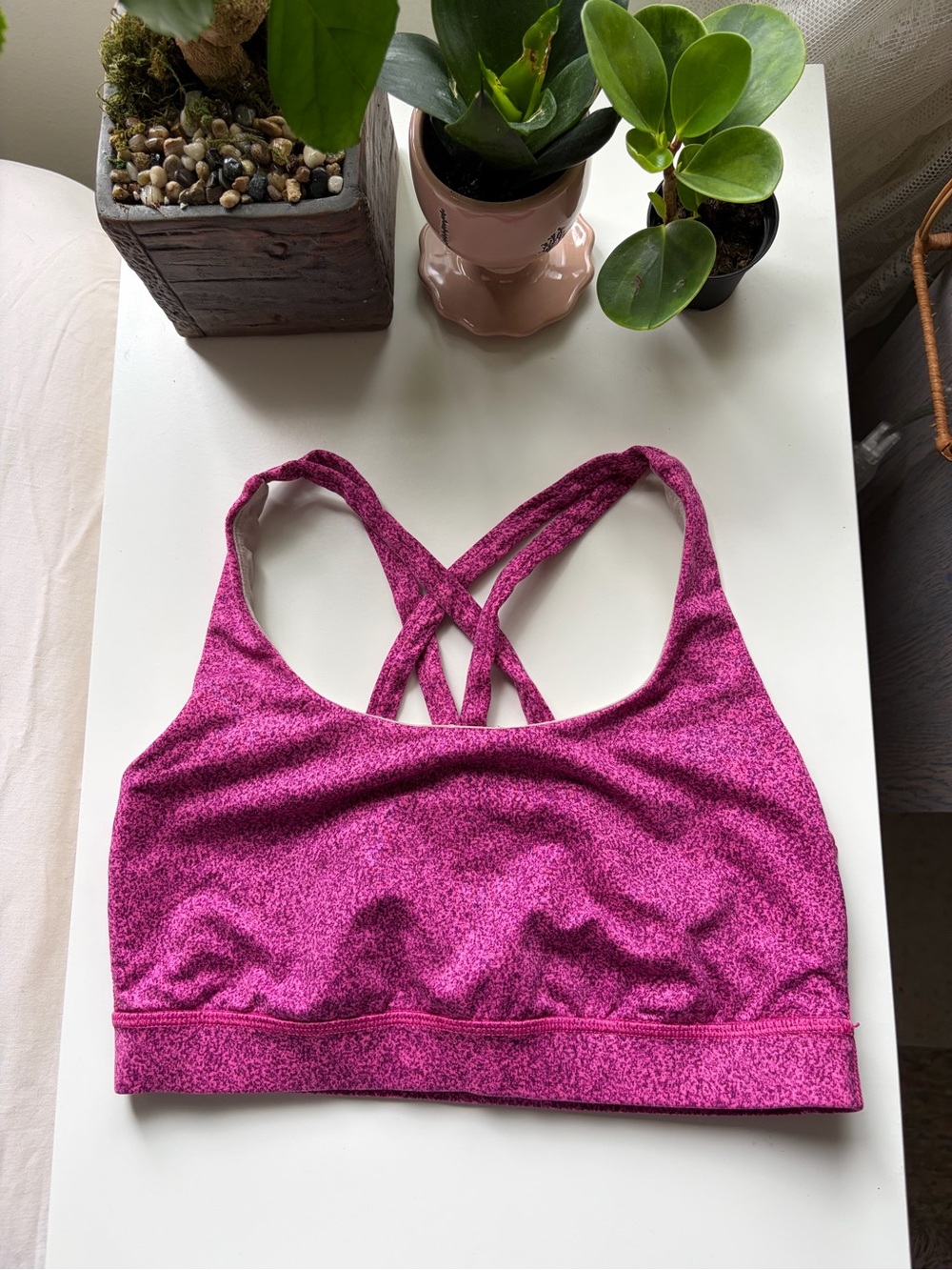 Pink Lululemon Energy sports bra
